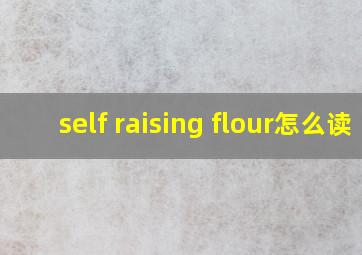 self raising flour怎么读